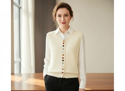 CLAIRE | GILET SANS MANCHES EN MAILLE FINE ÉLÉGANTE