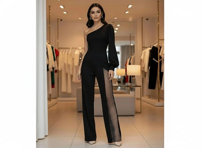 AMÉLIE | COMBINAISON FLUIDE À CEINTURE ÉLÉGANTE