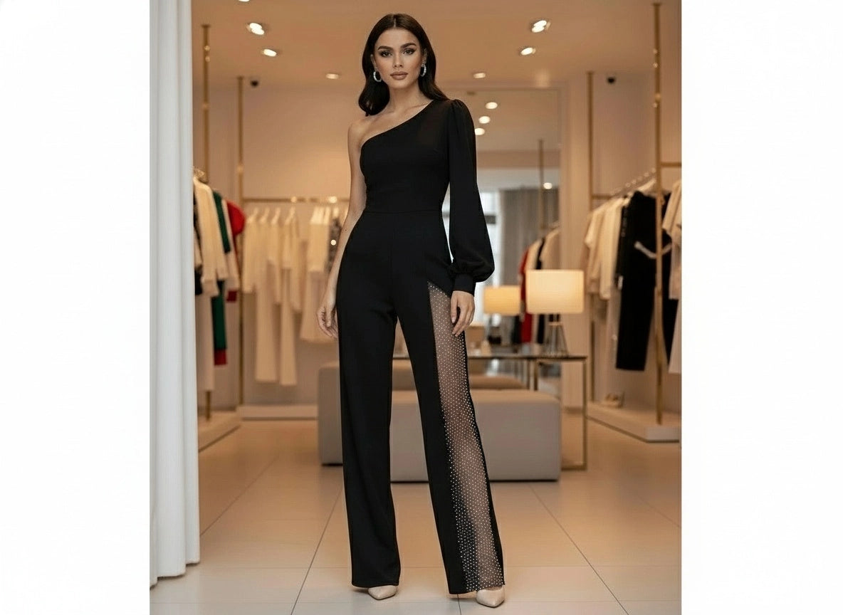 AMÉLIE | COMBINAISON FLUIDE À CEINTURE ÉLÉGANTE