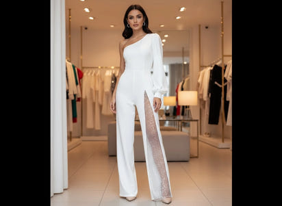 AMÉLIE | COMBINAISON FLUIDE À CEINTURE ÉLÉGANTE