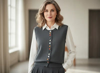 CLAIRE | GILET SANS MANCHES EN MAILLE FINE ÉLÉGANTE