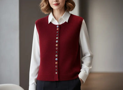 CLAIRE | GILET SANS MANCHES EN MAILLE FINE ÉLÉGANTE