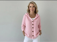 LOUISE | CARDIGAN À CAPUCHE EN MAILLE DOUCE