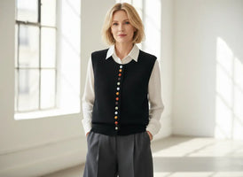 CLAIRE | GILET SANS MANCHES EN MAILLE FINE ÉLÉGANTE