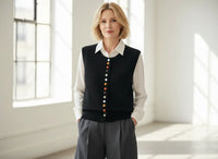 CLAIRE | GILET SANS MANCHES EN MAILLE FINE ÉLÉGANTE